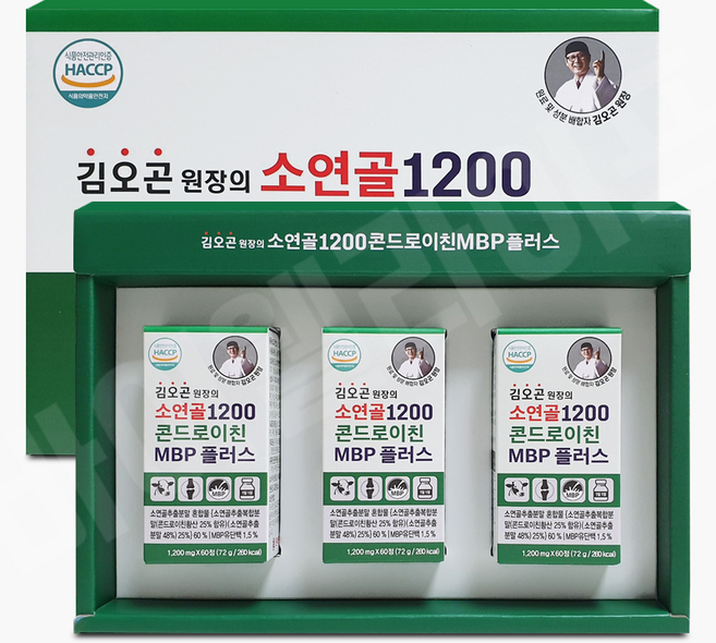 김오곤원장의 소연골 1200콘드로이친 MBP플러스 1 200mg X 60정 X 3ea, 1박스, 180회분