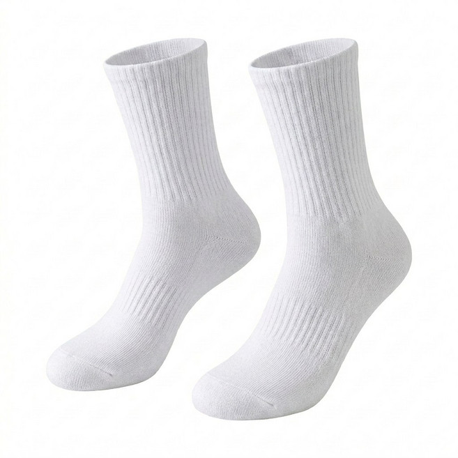 국내산 100% 스포츠 양말 이중 쿠션 10켤레, 1개, 화이트