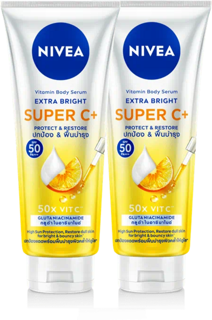 태국 니베아 슈퍼C+ 비타민 바디 세럼 SPF50 대용량 300ml 선크림 해외직구, 2개