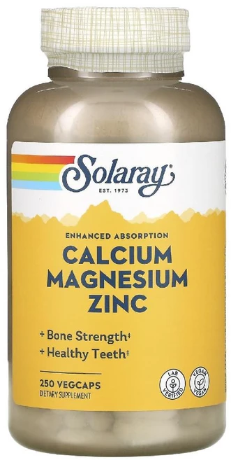 솔라레이 칼슘 마그네슘 아연 250캡슐 킬레이트 Magnesium, 250정, 1개 - 쿠팡