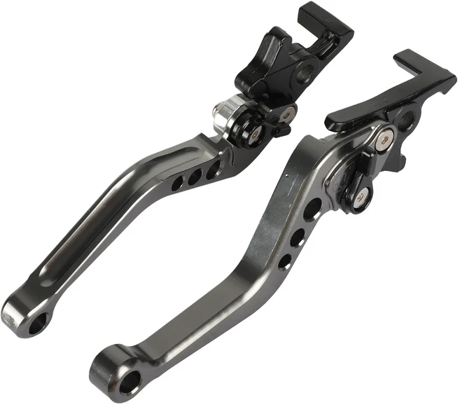 합금 CNC 접이식 클러치 레버 6 단 속도 조절 가능 드럼 브레이크 핸들 오토바이 e 범용 액세서리 수정 부, [05] titanium, 1개