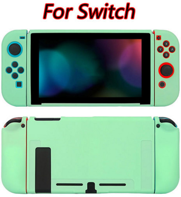 닌텐도 스위치 게임 콘솔에 대한 소프트 TPU 케이스 NS JoyCon 컨트롤러 쉘 캔디 컬러 보호 커버 액세서리, [01] Green, 1개