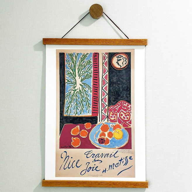 100% 원목 우드 행잉 프레임 자석 액자, 1개, 티크