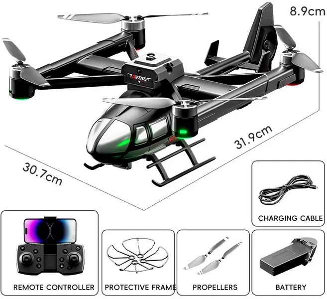 시뮬레이션 에어 버스 브러시리스 헬리콥터 듀얼 카메라 RC 드론 Quadcopter 장난감 장애물 회피 비행기, 01 Black 1 battery