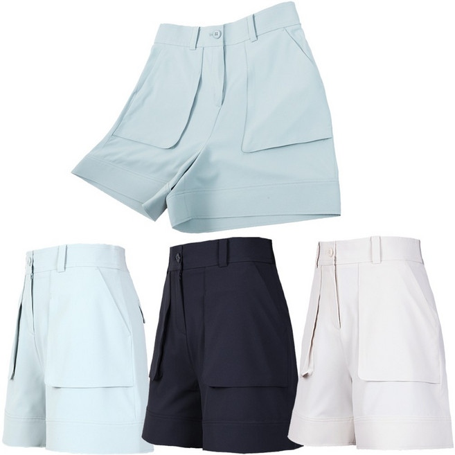 5위 - 여성 골프반바지 골프웨어 WB 721 스판 여성 뒷밴딩 반바지 팬츠 연습복