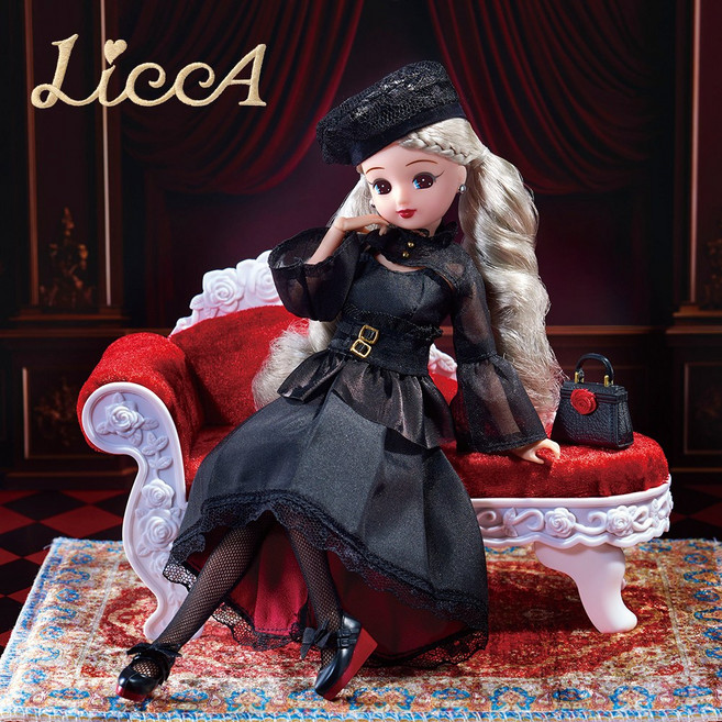 [리카] 스타일리쉬 리카 고딕 느와르 스타일 907824, 혼합색상, 1개, 28cm