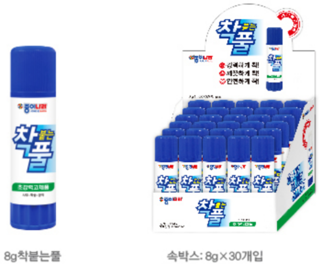 종이나라 착풀 딱풀, 8g, 60개