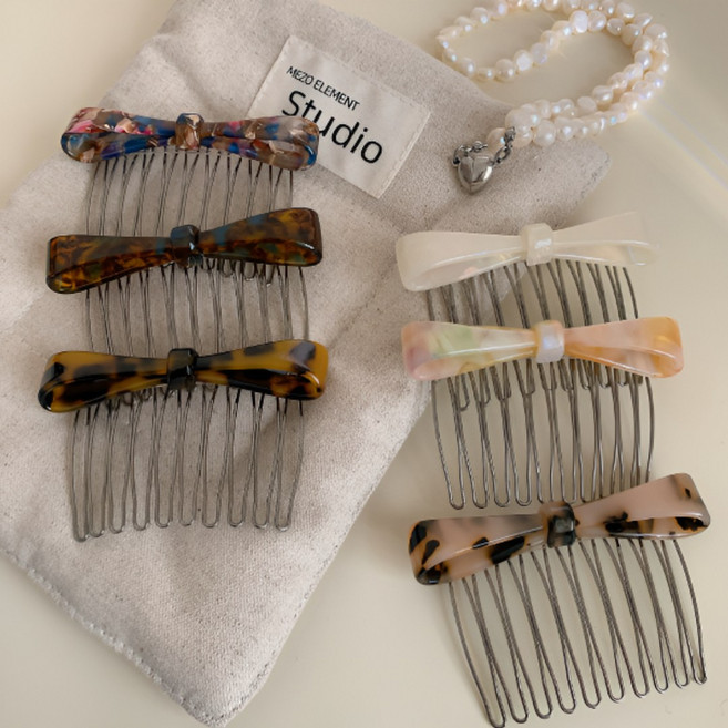 도치코 고급 프랑스머리핀 호피머리핀 리본빗핀 호피핀 헤어핀