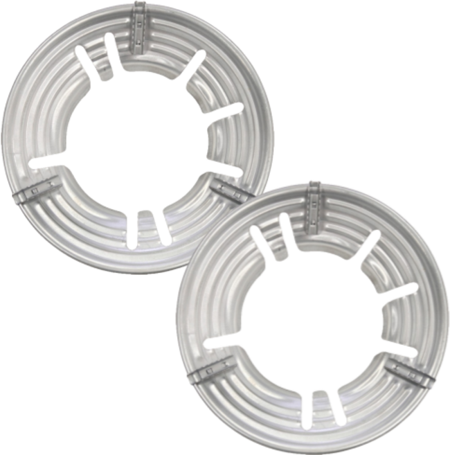 멜팅마켓 캠핑용 가스 버너 바람막이, 2개, 실버