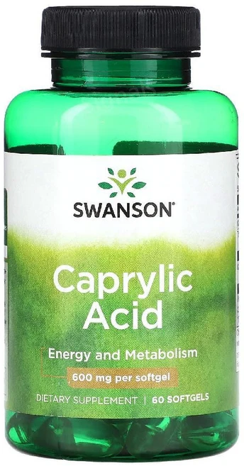 스완슨 카프릴산 C8 600mg 60소프트젤 카프릭애시드 MCT Caprylic, 1, 60정 - 쿠팡