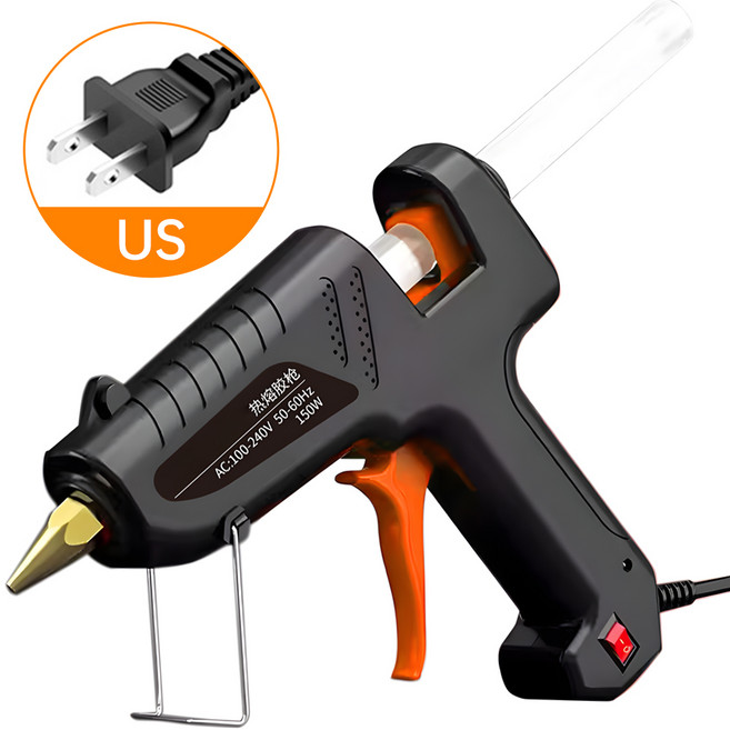 산업용 등급 핫멜트 글루건 DIY 180 ℃ 가정용 수제 소형 전기 도구 11mm, 02 02 US, 1개