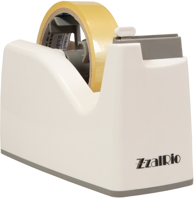 잘잘리오 홈앤오피스 테이프 디스펜서 맘편한 자동 안전 커터기, 화이트, 1개