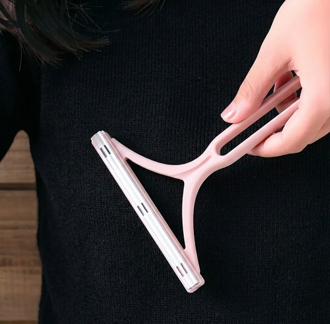 지-굿즈 무소음 간편한 수동 보풀제거기, 핑크