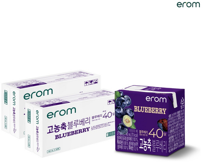 이롬 고농축 블루베리, 48개, 140ml