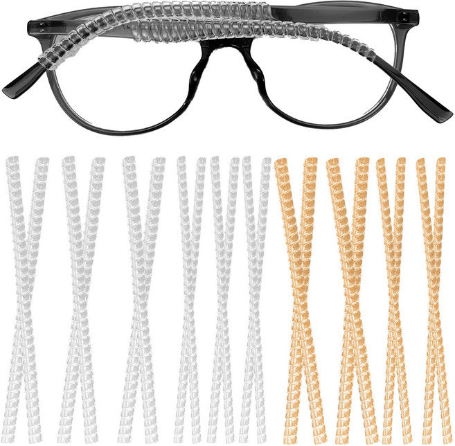 10쌍 안경 핸드셋 슬리브 1.2*3.5/1.5*5mm 실리콘 논슬립 슬리브 안경 핸드셋 슬리브 논슬립 브라켓 핸드셋 실리콘 후크 범용 안경 핸드셋 안경 소프트 이어 쿠션