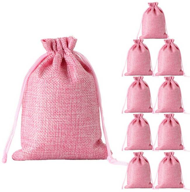 위즈맥스 마 재질 향 주머니, 10개, 핑크