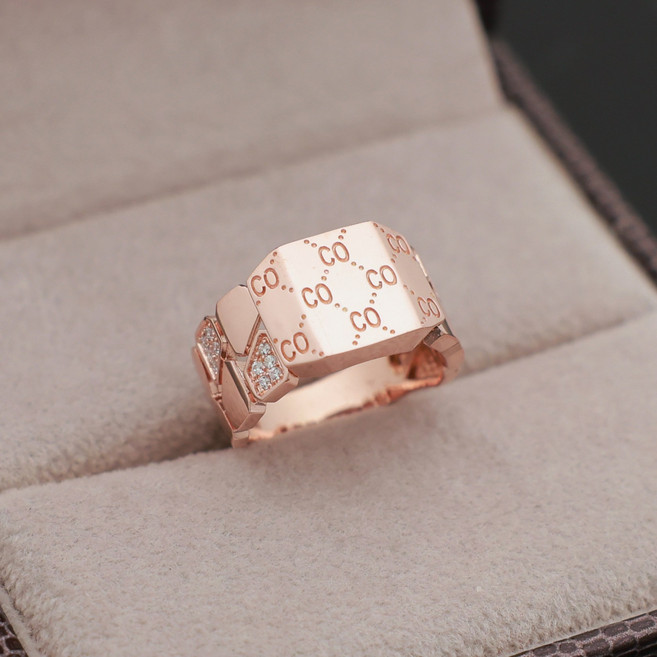 14k 18k 로즈골드 반지 패션반지 럭셔리 커플링 골드 데일리 선물 레이어드(R243)