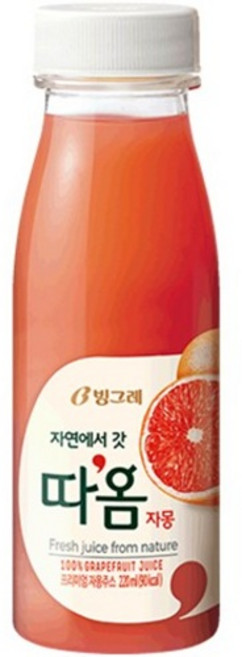 빙그레 따옴주스 자몽 235ml 무료냉장배송, 10개