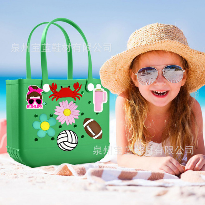 호환 Bogg Bag 진주용 참 Bogg Bag 액세서리용 나비 체인 사랑 Simply Southern Beach Tote와 호환되는 참, 01 빠른, [03] I