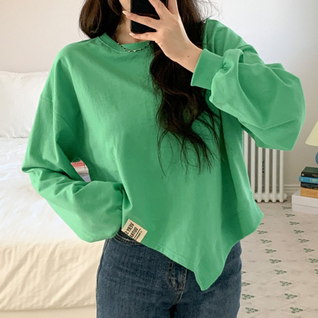 마이쏭 여성 봄신상 루즈핏 로쉐언발오버핏맨투맨