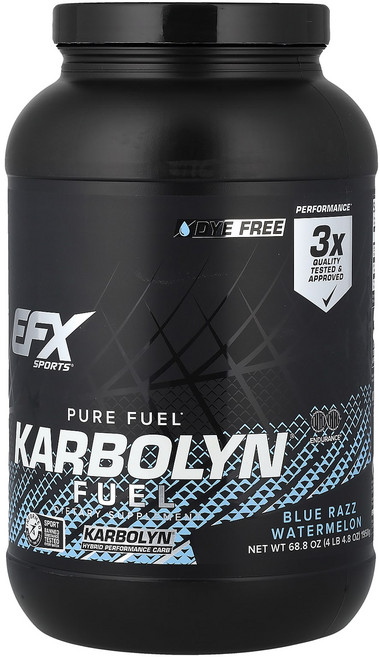 EFX 스포츠 Karbolyn Fuel 블루 라즈 워터멜론 1950g(68.8oz), 1.95kg, 1개