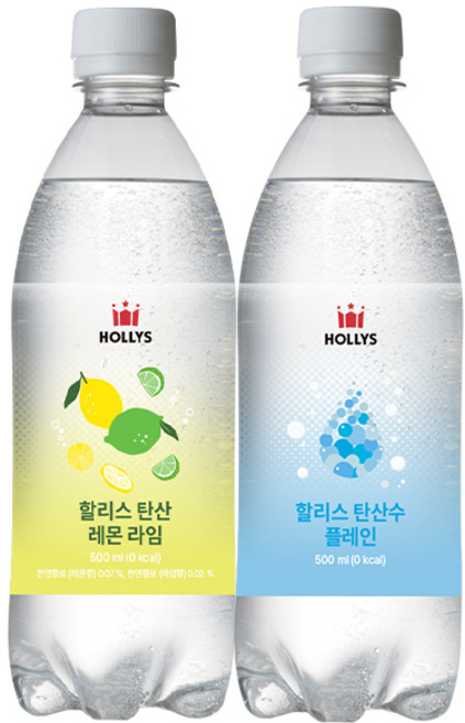 [할리스] 탄산수 플레인 500ml 20개+레몬라임 500ml 20개