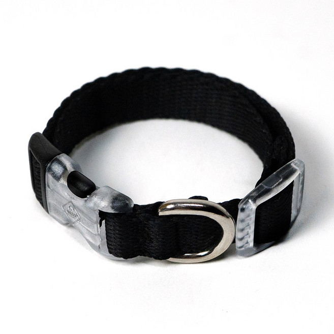 아띠지기 강아지 웨빙 목줄, 블랙, 1개