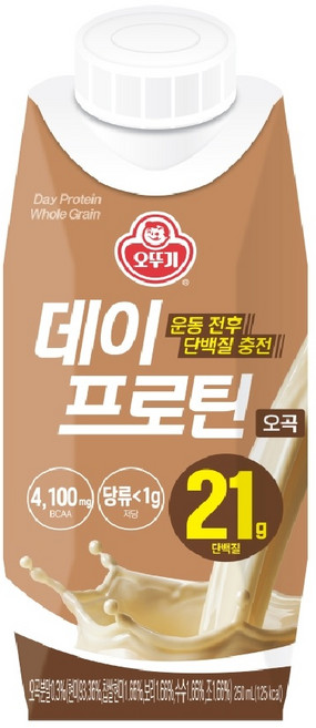 오뚜기 데이프로틴 오곡, 18개, 250ml