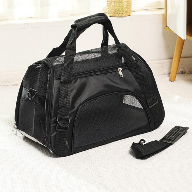 무네오 편안한 반려동물 이동가방, 1개, 블랙