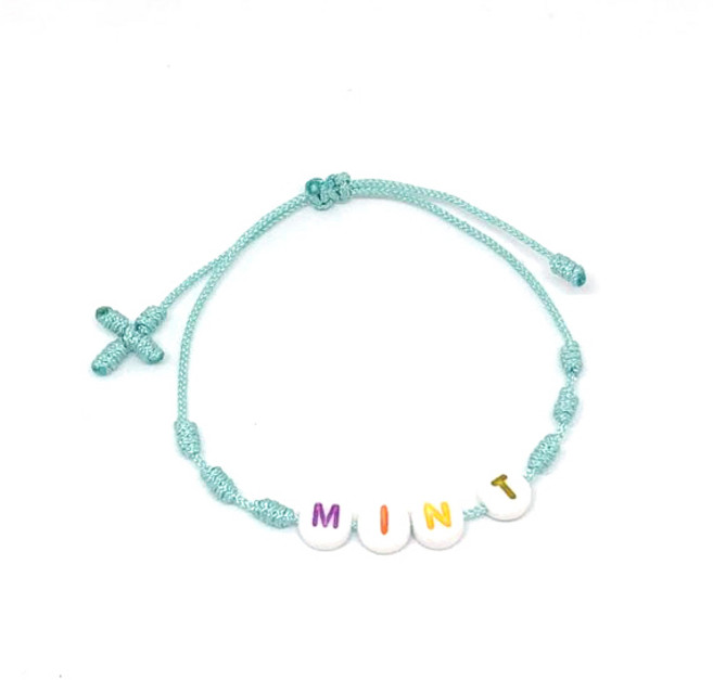 루아기프트 세례명 매듭 묵주팔찌 유아세례 첫영성체 선물 도미니카