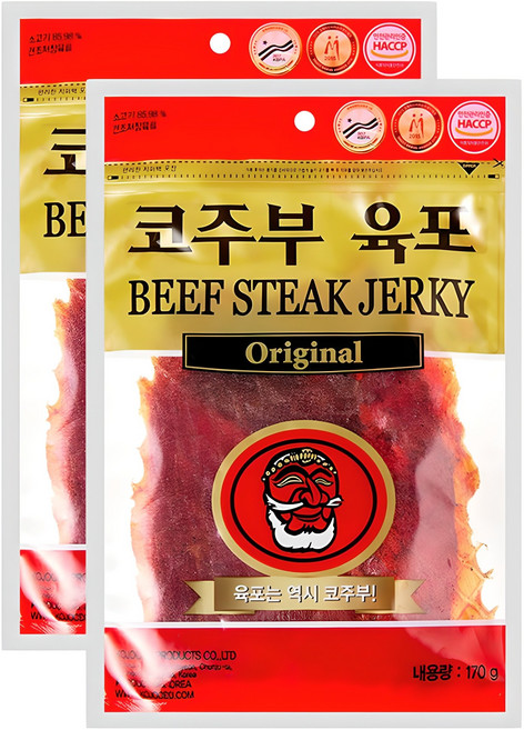 코주부 오리지널 육포, 170g, 2개