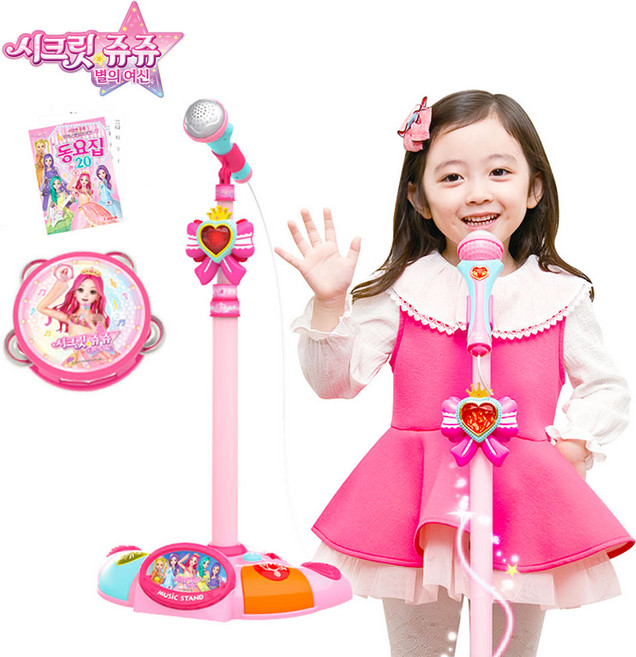 아이존 시크릿쥬쥬 뮤직 스탠드 마이크 역할놀이소품, 혼합색상, 1개
