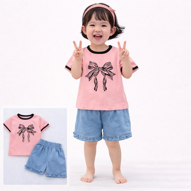 아동 상하복 나시 세트 여름 데일리룩 통기성 냉감 소재 외출복 실내복