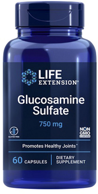 LIFE EXTENSION 葡萄糖胺膠囊 750mg, 1個, 60 件