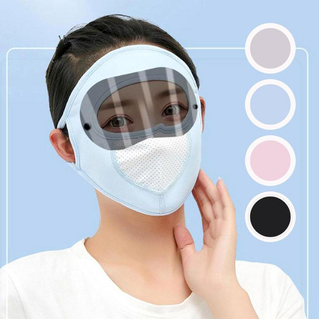 여성용 얼굴전체 마스크 선글라스일체형 자외선차단, 상세페이지 참조, 1개