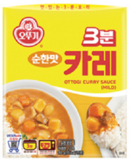 오뚜기 3분 카레 순한맛, 200g, 66개