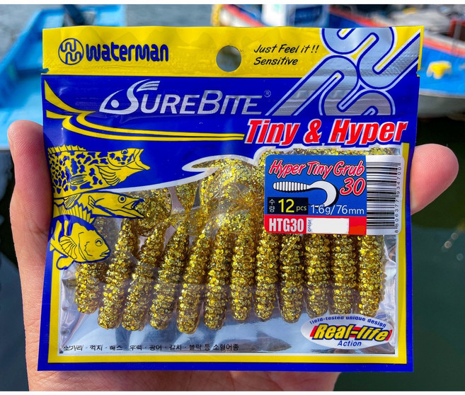 워터맨 하이퍼 타이니그럽 루어웜 더블타이니그럽 루어민물바다미, 더블타이니2인치 CRGF, 1개