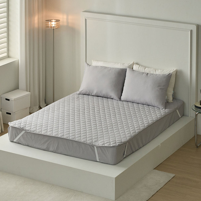 에메르 알러제로 다운필 클리니 누빔 침대패드, 웜스톤 그레이