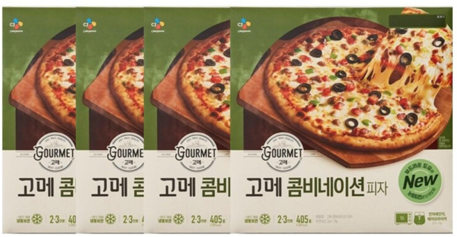 고메 클래식 콤비네이션피자 405g x 4개