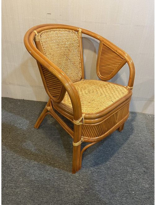 超一籐飾 U型籐編手工休閒椅 扶手椅 總高76cm 座寬49cm, 一般款