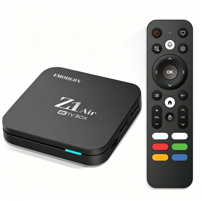 EMODERN Z1 Air 4k 電視盒 無線投屏電視盒 雙頻WiFi 智慧機上盒 追劇電視盒 遙控器 處理器 智慧機上盒, 1個, 4K超清