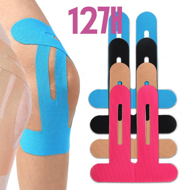 leoq 러닝 마라톤 무릎 슬개건 근육 테이핑 테이프, 12개