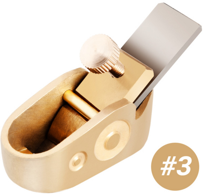 LOMMI 마이크로 순수 황동 스크레이퍼 평면 목공 바이올린 루티에 도구 제작 바이올린 탑 플레인 프로젝트 DIY 취미 공예, Size 3, 1개