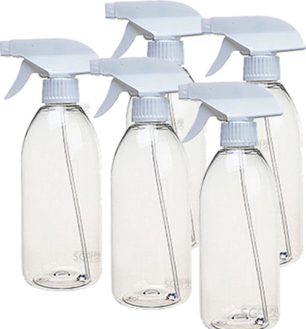 분무기 500ML / 공병 투명스프레이 소독 분사기 성능좋은 다용도 분무기 투명, 5개, 투명분무기500ml