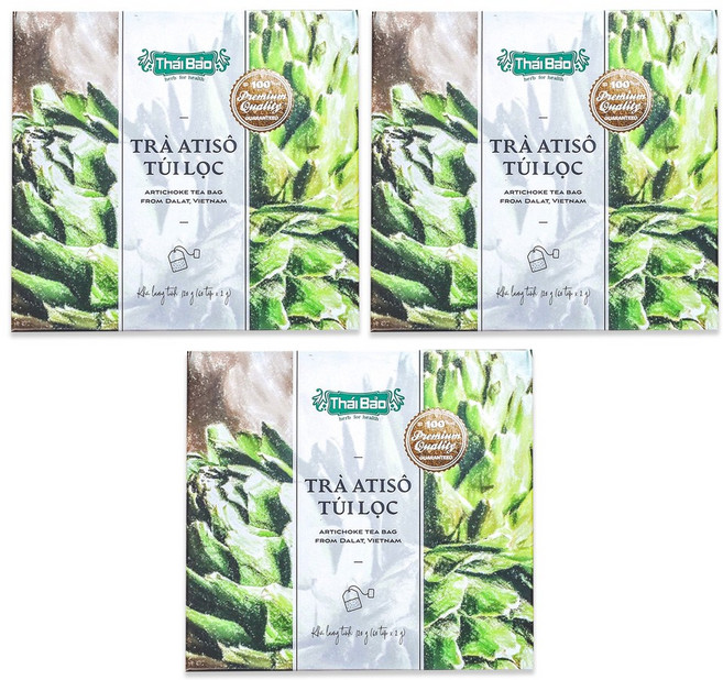베트남 랑팜 타이바오 아티초크차 아티소티백, 3개, 60개입, 120g, 120g