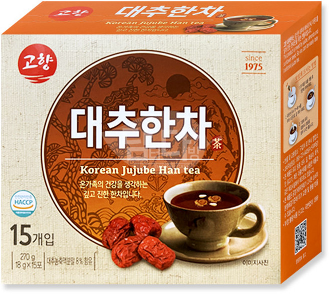 고향 대추한차 15T, 2개, 15개입, 270g