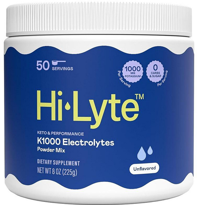 Hi-Lyte K1000 전해질 파우더 믹스 무향 225g, Hi-Lyte K1000 전해질 파우더 믹스 무향 22