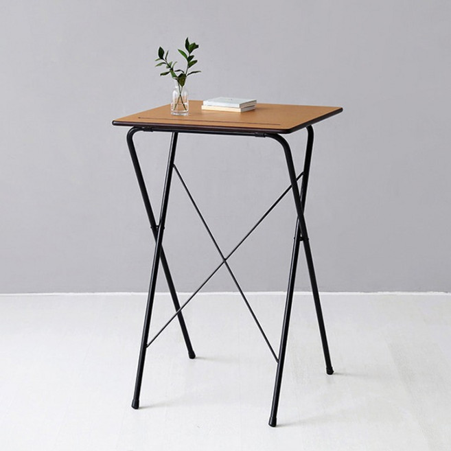 [마켓비] GOSI 스탠딩 접이식테이블 60 SM-2200B, 라이트브라운 4702.2620