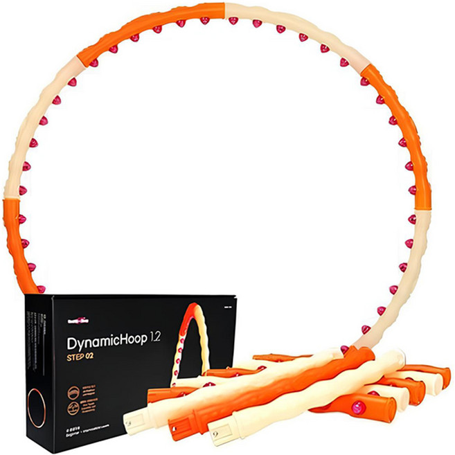 PI 평화 다이나믹후프 1.2kg 초중급자용 국산 조립식 지압 훌라후프 다이어트