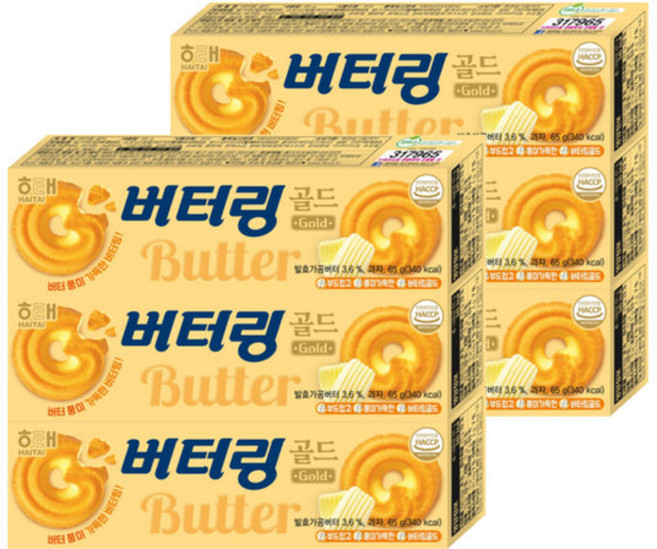 해태제과 버터링 골드 65g x 6개, 1개, 상세페이지참조